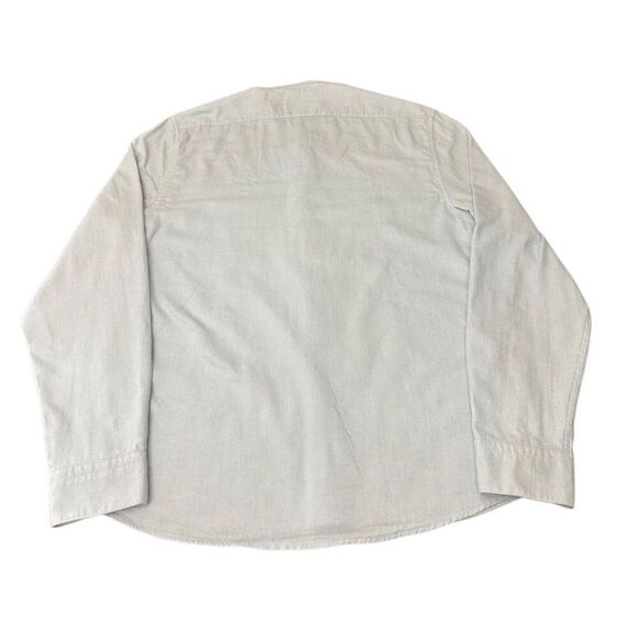 REISS Maine Light Blue  Wash Grandad Collar Shirt Sz: L - Picture 3 of 8